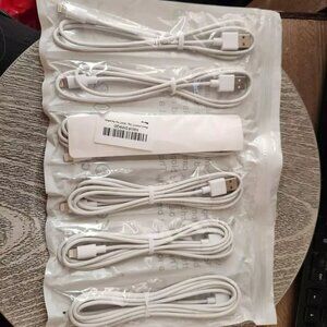 6 pack usb charging cable cord compatible iphone xs x 8 7 plus ipad airpods 3, 3